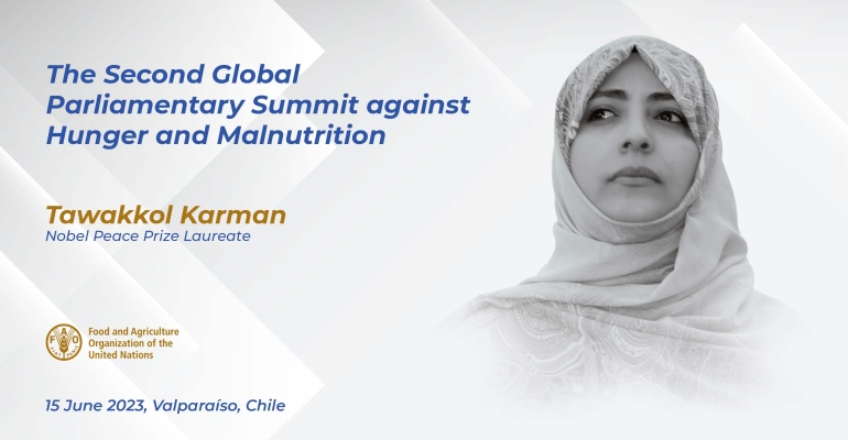 Tawakkol Karman to attend world summit on hunger
